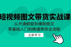 实战短视频图文带货实战课：从开通橱窗到爆款图文，零基础入门到精通带货09-20福缘网