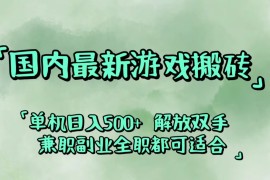 2024最新（12392期）国内最新游戏搬砖,解放双手,可作副业,闲置机器实现躺赚500+08-30中创网