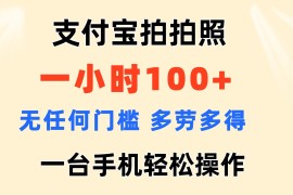 简单项目（11584期）支付宝拍拍照一小时100+无任何门槛多劳多得一台手机轻松操作便宜07月12日中创网VIP项目