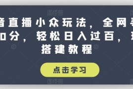 最新项目抖音直播小众玩法，全网寻找100分，轻松日入过百，玩法搭建教程【揭秘】，06月30日冒泡网VIP项目