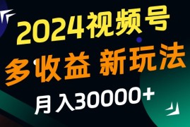 每天2024视频号多收益的新玩法，月入3w+，新手小白都能简单上手！10-03福缘网