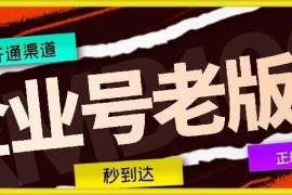 赚钱项目企业号老版本开通渠道，秒到达，正规渠道08-14冒泡网