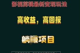 2024最新影视剪辑最新变现玩法，高收益，高回报，躺Z项目【揭秘】12-28冒泡网