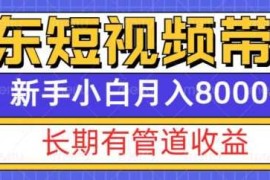 2024最新京东短视频带货新玩法，长期管道收益，新手也能月入8000+12-10冒泡网