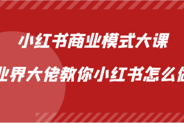 每日小红书商业模式大课，业界大佬教你小红书怎么做【视频课】11-03福缘网