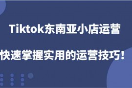 赚钱项目Tiktok东南亚小店运营，快速掌握实用的运营技巧！12-16福缘网