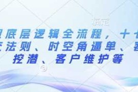 热门项目外贸底层逻辑全流程，十七步成交法则、时空角逼单、客户挖潜、客户维护等01-11冒泡网