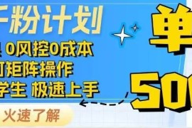 简单项目（14257期）抖音千粉计划日入500+免费知识分享！02-22中创网