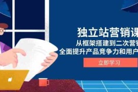 最新项目独立站营销课，从框架搭建到二次营销，全面提升产品竞争力和用户忠诚度01-03福缘网