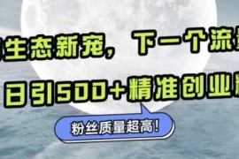 每天微信生态新宠小绿书：下一个流量洼地，日引500+精准创业粉，粉丝质量超高11-21冒泡网