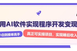 简单项目（13869期）解锁AI开发变现密码，小白逆袭月入过万，从0到1赚钱实战指南12-30中创网