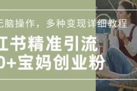 每日小红书混剪日引200+宝妈创业粉，简单无脑操作，多种变现详细教程02-07冒泡网