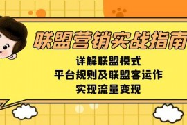 最新项目（13735期）联盟营销实战指南，详解联盟模式、平台规则及联盟客运作，实现流量变现12-21中创网