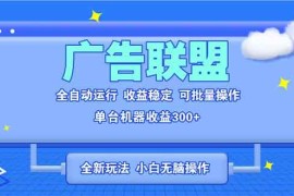 2024最新（13842期）全新广告联盟最新玩法全自动脚本运行单机300+项目稳定新手小白可做12-28中创网