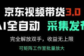 手机项目京东视频带货3.0，Ai全自动采集+自动发布，完全解放双手，收入无上限02-21冒泡网