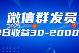 热门项目（14067期）微信群发员，单日日入30-2000+，不限时间地点，随时随地都可以做01-31中创网