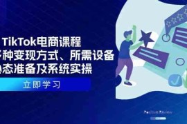 赚钱项目TikTok电商课程：涵盖多种变现方式、所需设备、心态准备及系统实操01-08福缘网