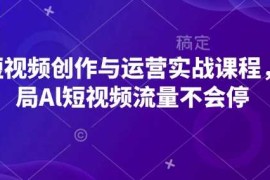 每天AI短视频创作与运营实战课程，布局Al短视频流量不会停01-04冒泡网