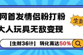 每日【生财36计】全网首发情侣粉打粉+大人玩具无敌变现12-05冒泡网