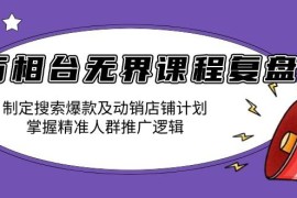 实战（13859期）万相台无界课程复盘：制定搜索爆款及动销店铺计划，掌握精准人群推广逻辑12-30中创网