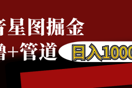 最新项目抖音星图发布游戏挂载视频链接掘金，自撸+管道日入1000+11-21福缘网