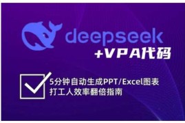 赚钱项目deepseek+VPA代码，5分钟自动生成PPT/Excel图表打工人效率翻倍指南03-15冒泡网