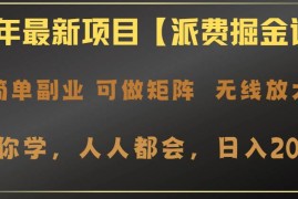 每日（14518期）2025年最新项目【派费掘金计划】操作简单，日入2000+03-13中创网