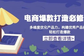 实战（13689期）电商爆款打造必修课：多维度优化产品力，构建优秀产品梯队，轻松打造爆款12-16中创网