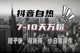 每日（13454期）抖音自热涨粉3天千粉，7天万粉，操作简单，轻松上手，可矩阵放大11-25中创网