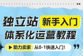 每天独立站新手入门体系化运营教程，助力独立站卖家从0-1快速入门!01-05冒泡网