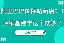 赚钱项目阿里巴巴国际站新店0-1，个人实践实操录制从0-1基建，店铺基建学这个就够了12-15福缘网