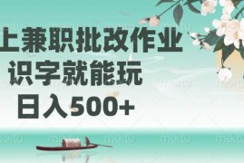 手机创业（14420期）线上兼职批改作业，识字就能玩，日入500+03-05中创网