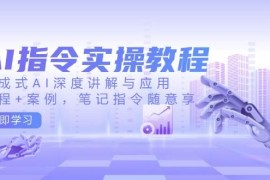 最新项目（14097期）AI指令实操教程，生成式AI深度讲解与应用，课程+案例，笔记指令随意享02-07中创网