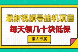 每日（13452期）视频号挂机项目，每天几十块低保，懒人专属11-25中创网