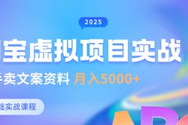 每天0基础淘宝虚拟项目垂直玩法，新手卖文案资料，月入5000+03-18福缘网