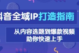 抖音全域IP打造指南，从内容选题到爆款视频，助你快速上手之抖音号运营