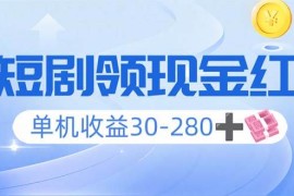 2025最新（14027期）看短剧领收益，单机收益30-280+，可矩阵可多开，实现看剧收益双不误01-22中创网