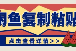 热门项目揭秘闲鱼复制粘贴赚钱玩法：零成本操作，月收入轻松几千上万元12-01福缘网