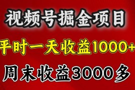 热门项目一天收益1000+视频号掘金，周末收益会更高些11-24福缘网