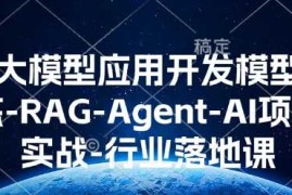 创业项目AI大模型应用开发​模型训练-RAG-Agent-AI项目实战-行业落地课01-12冒泡网