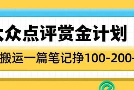 实战大众点评赏金计划，无脑搬运就有收益，一篇笔记收益1-2张01-17冒泡网