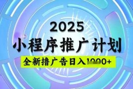 每天2025微信小程序推广计划，撸广告玩法，日均5张，稳定简单【揭秘】03-19冒泡网