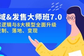 创业项目（14108期）私域&amp;发售-大师班第7期，底层逻辑与8大模型全面升级可复制落地变现02-08中创网