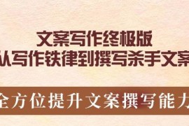 简单项目（14056期）文案写作终极版，从写作铁律到撰写杀手文案，全方位提升文案撰写能力01-27中创网