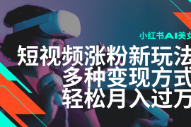 手机项目最新风口蓝海项目，小红书AI美女短视频涨粉玩法，多种变现方式轻松月入过万02-07福缘网