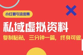 2025最新（14502期）小红书引流私域旅游虚拟资料玩法，复制粘贴，三分钟一篇图文，日入1000&#8230;03-12中创网