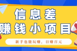 创业项目一个容易被人忽略信息差小项目，新手也能玩赚，轻松日赚百元【全套工具】12-15福缘网