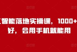 热门项目人工智能落地实操课，1000+人说好，会用手机就能用02-18冒泡网