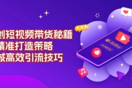 每天（13939期）原创短视频带货秘籍，IP精准打造策略，同城高效引流技巧01-08中创网