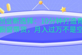 创业项目宝妈创业新选择：10分钟打造育儿视频橱窗带货，月入过万不是空谈11-21福缘网